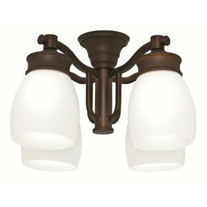 Outdoor 4-Light Branched Ceiling Fan Light Kit