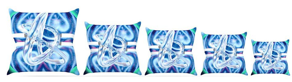 Kess InHouse Amy Reber Rainbow Geometric Blue Green Throw Pillow 18 by 18