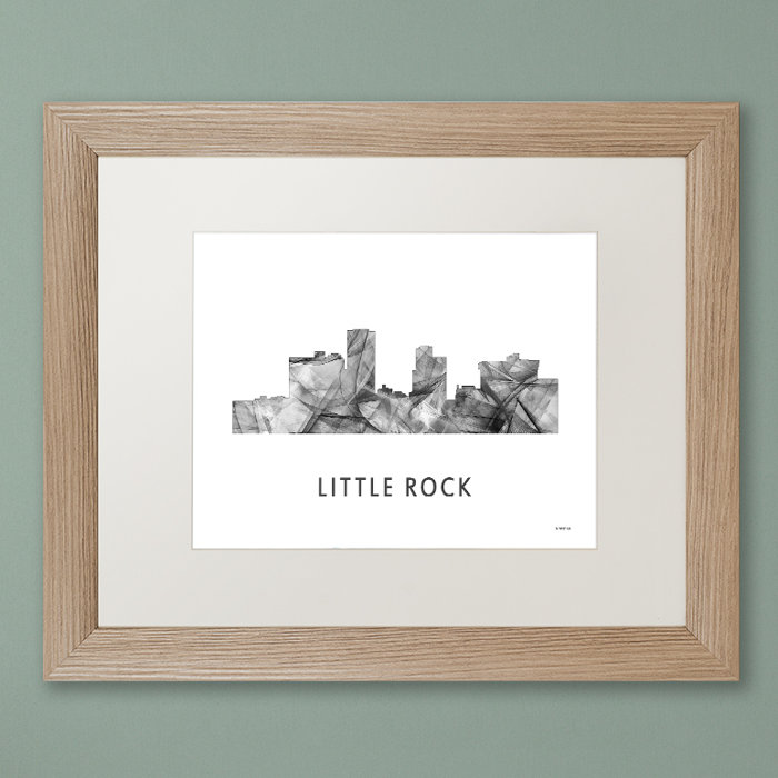 Trademark Art Little Rock Arkansas Skyline Wb Bw By Marlene