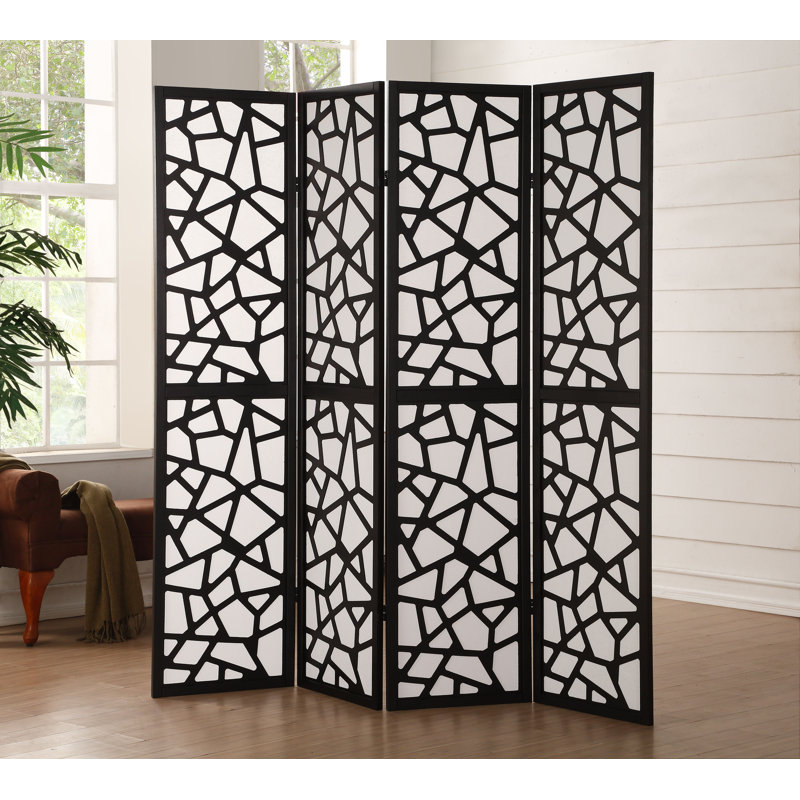 Mercer41 Harvey Screen 4 Panel Room Divider Wayfair Harvey Screen 4 Panel Room Divider