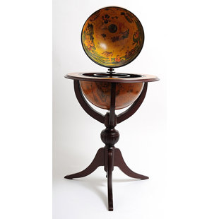 Globe Bar Cabinet Wayfair Globe Bar 3 Legged Pedestal Stand Red