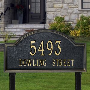 Providence 2-Line Lawn Address Sign