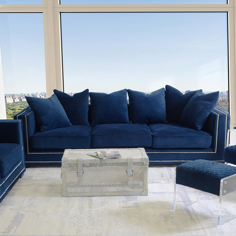Pasargad Cooper Velvet Sofa Wayfair Cooper Velvet Sofa