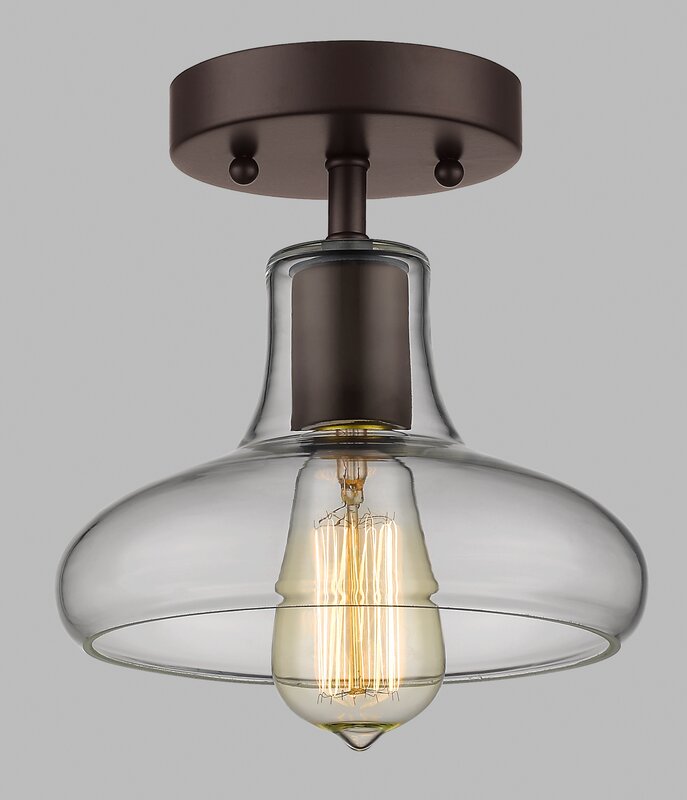 Laurel Foundry Modern Farmhouse Bouvet 1-Light Semi Flush ...