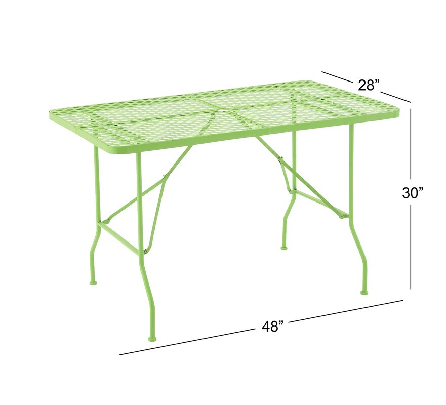 Cole Grey Folding Metal Camping Table Reviews Wayfair   Folding Metal Camping Table 