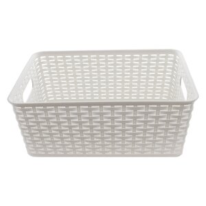 Plastic Rattan Storage Basket Organizer