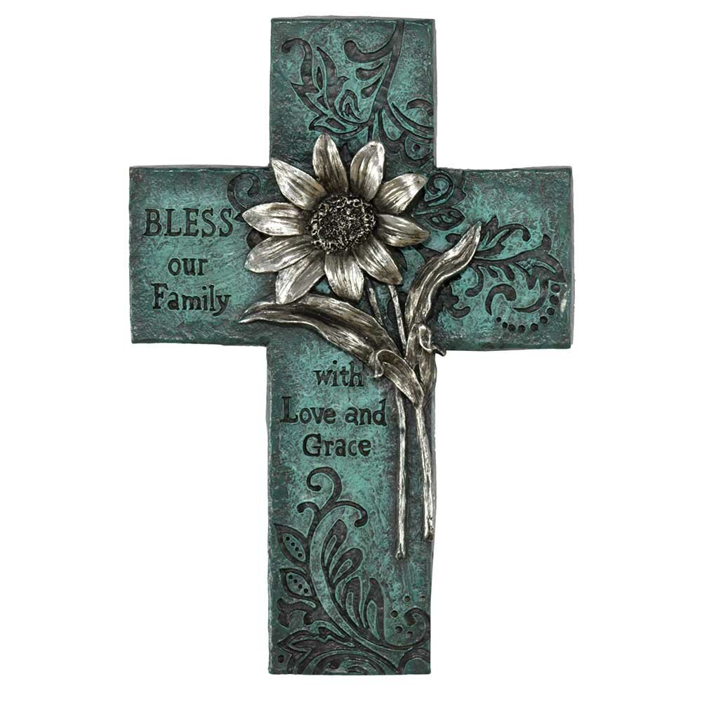 Wall Crosses Home Kitchen 12 1 2 Inch Rustic Wood Wall Cross