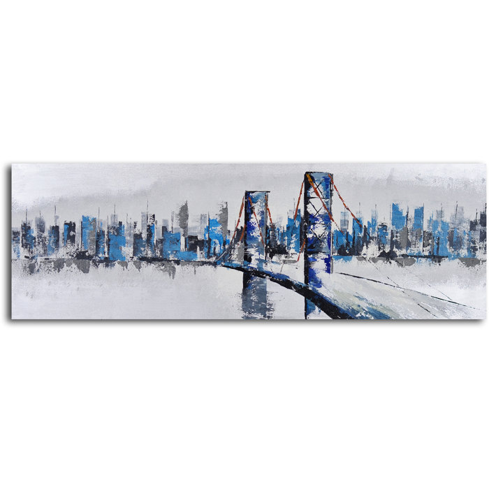 City Suspensions 2 Piece Painting On Wrapped Canvas Set