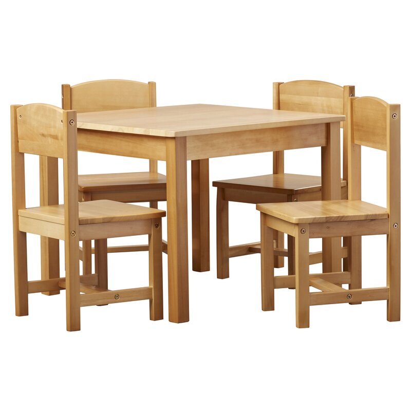 KidKraft Farmhouse Kids 5 Piece Square Table and Chair Set & Reviews ...