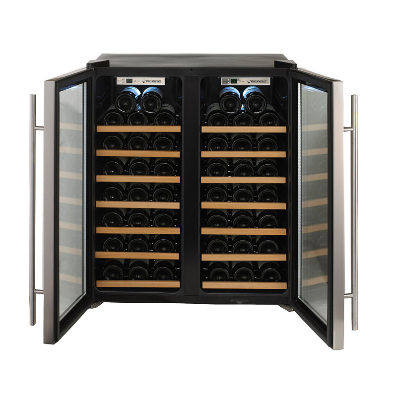 Wine Enthusiast Companies 48 Bottle Silent Series Dual Zone 48 Bottle Silent Series Dual Zone Freestanding Wine Cooler