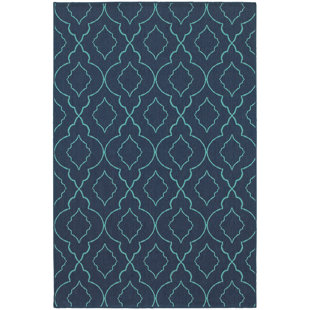 View Kailani Navy blue Indoor outdoor Area Rug