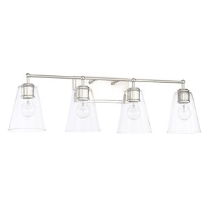 Gallego 4-Light Glass Shade Vanity Light