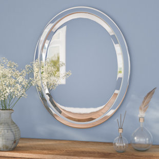 Oval Bathroom Mirrors You Ll Love Wayfair Needham Metal Bathroom Vanity Wall Mirror