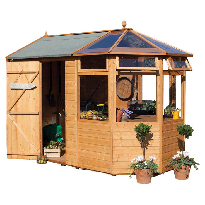 Rowlinson 6.5 Ft. x 10.5 Ft. Wooden Storage Shed & Reviews ...