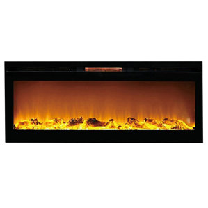 DeMotte Black Wall Mount Electric Fireplace by Ivy Bronx