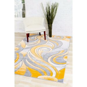 Bennet Mango/Gray Indoor/Outdoor Area Rug