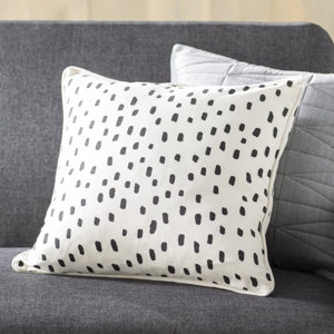 Carnell Dalmatian Dot Cotton Throw Pillow Cover