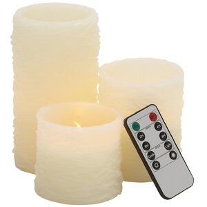 4 Piece Unscented Flameless Candle Set