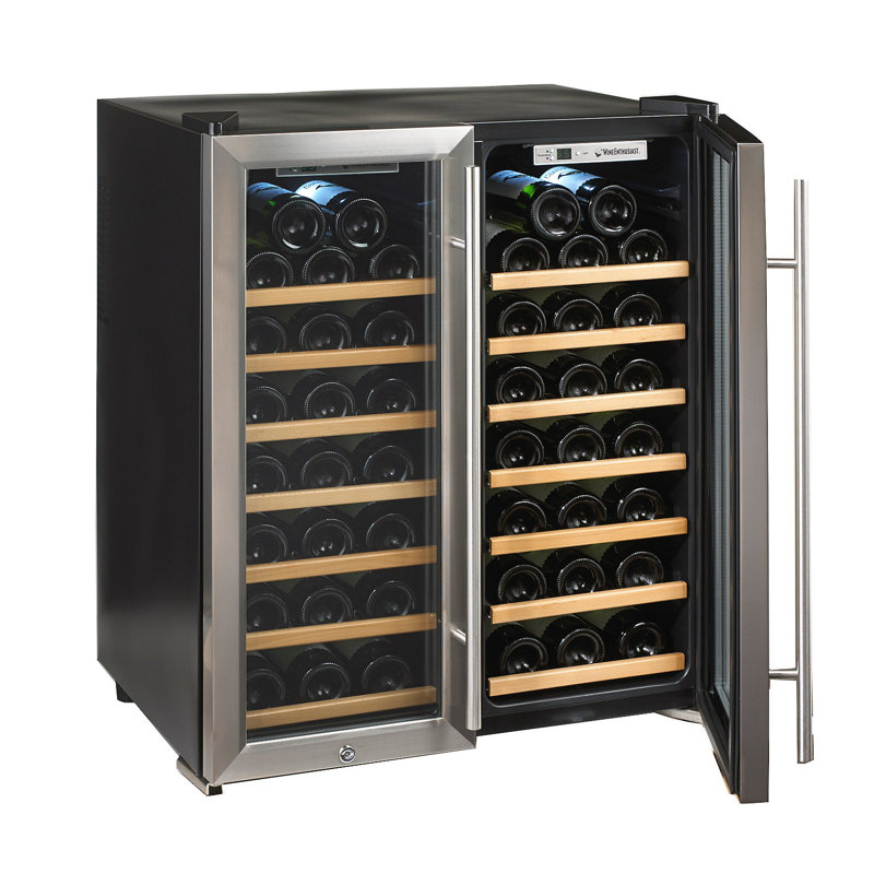 Wine Enthusiast Companies 48 Bottle Silent Series Dual Zone 48 Bottle Silent Series Dual Zone Freestanding Wine Cooler