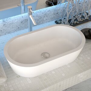 Vaine Stone Oval Vessel Bathroom Sink