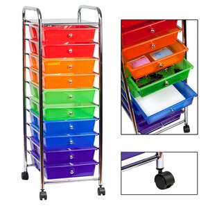 Rolling Cart 10 Drawer Storage Chest