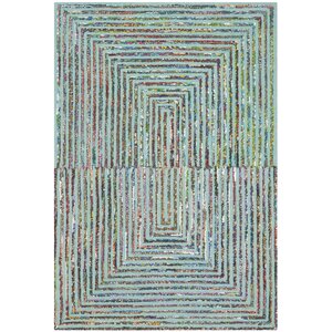 Hand-Tufted Teal Area Rug