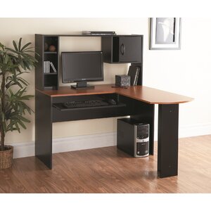 Marvin L-Shape Computer Desk with Hutch