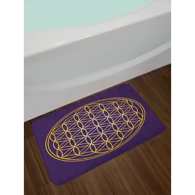 East Urban Home Abstract Geometric Curved Bath Rug Wayfair