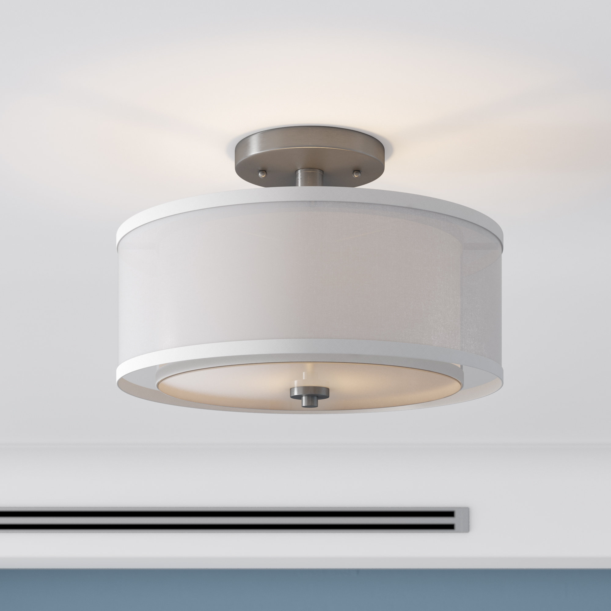 zipcode design nettie semi flush ceiling fixture reviews wayfair