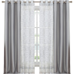 Wescott Solid Semi-Sheer Curtain Panels