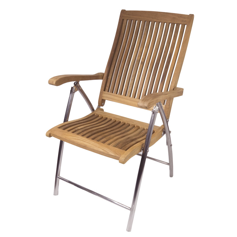 Seateak Windrift Folding 6 Position Reclining Deck Chair Wayfair