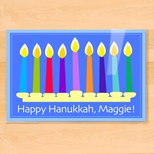 Hanukkah Menorah Personalized Placemat