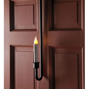 Indoor/Outdoor Over the Door Single Candle with Timer LED Bulb