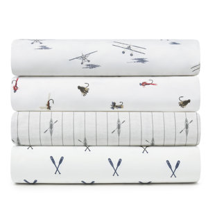 Downstream 200 Thread Count 100% Percale Cotton 3 Piece Sheet Set