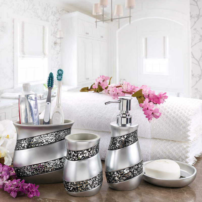 Creative Scents 4Piece Bathroom Accessory Set & Reviews Wayfair