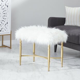 Rozier Geo Faux Fur Accent Stool Joss Main