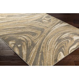 Divernon Beige/Brown Abstract Area Rug