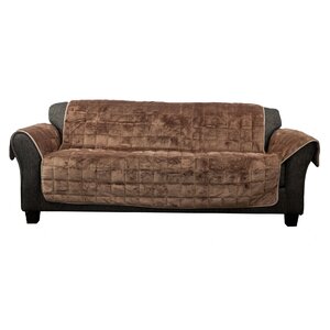 Flannel Box Cushion Sofa Slipcover