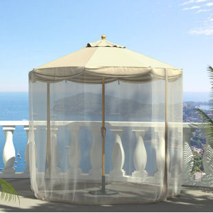 Offset Umbrella With Netting Wayfair 9 Market Umbrella