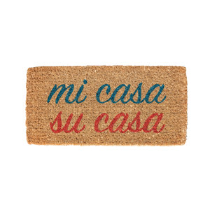 Arev Mi Casa Su Casa Natural Coir Doormat