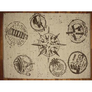 Country Stamp Print Rug