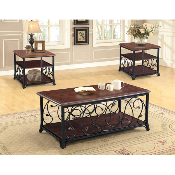 red barrel studio asner 3 piece coffee table set & reviews | wayfair red barrel studio asner 3 piece coffee table set & reviews | wayfair