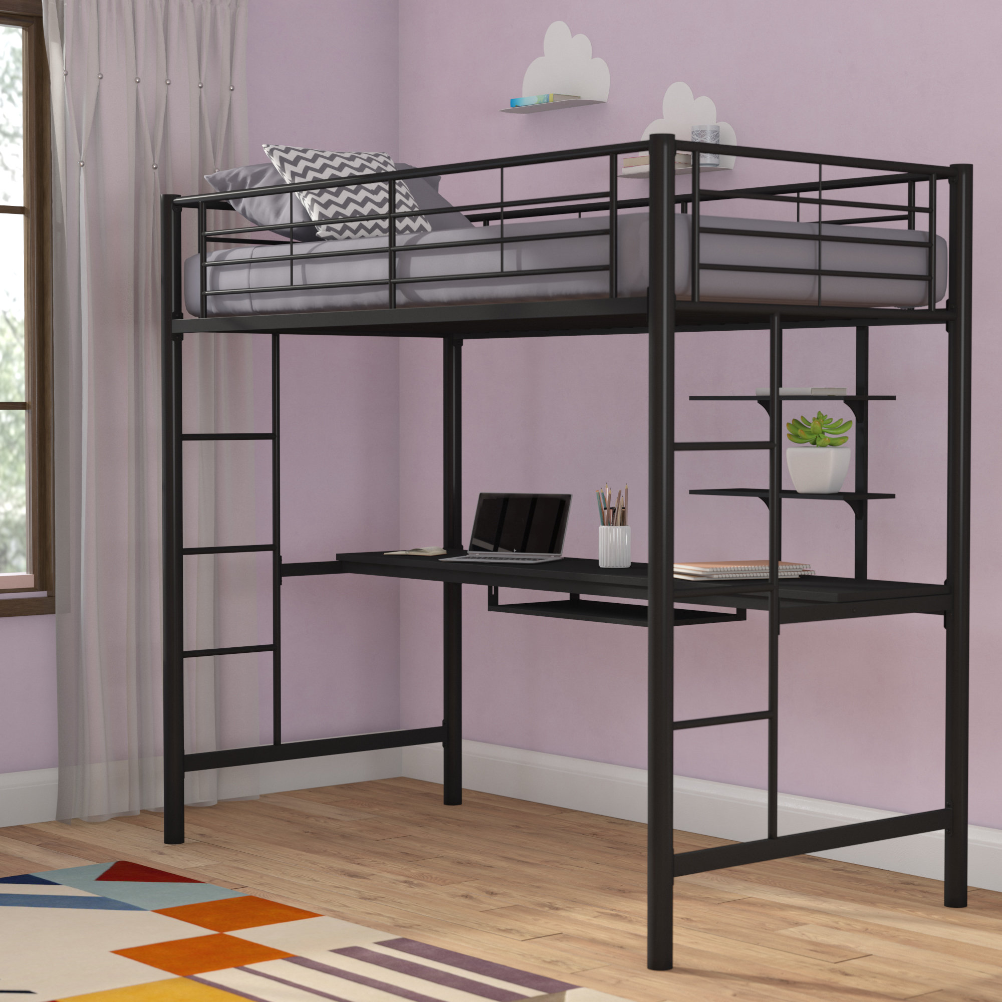Mack Milo Pinery Twin Bed With Desk Mack Milo Pinery Twin Bed With Desk