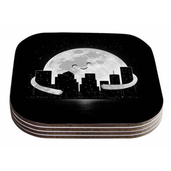 3dRose cst/_17058/_3 Skull-Ceramic Tile Coasters Set of 4