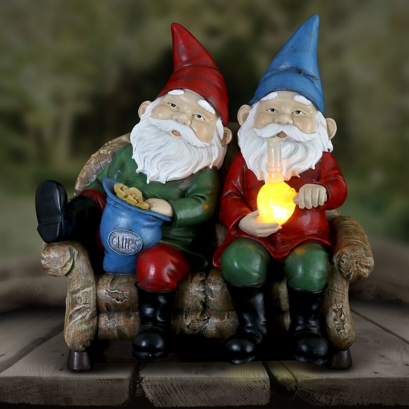 Exhart Gnomes Smoking Pot Statue & Reviews | Wayfair