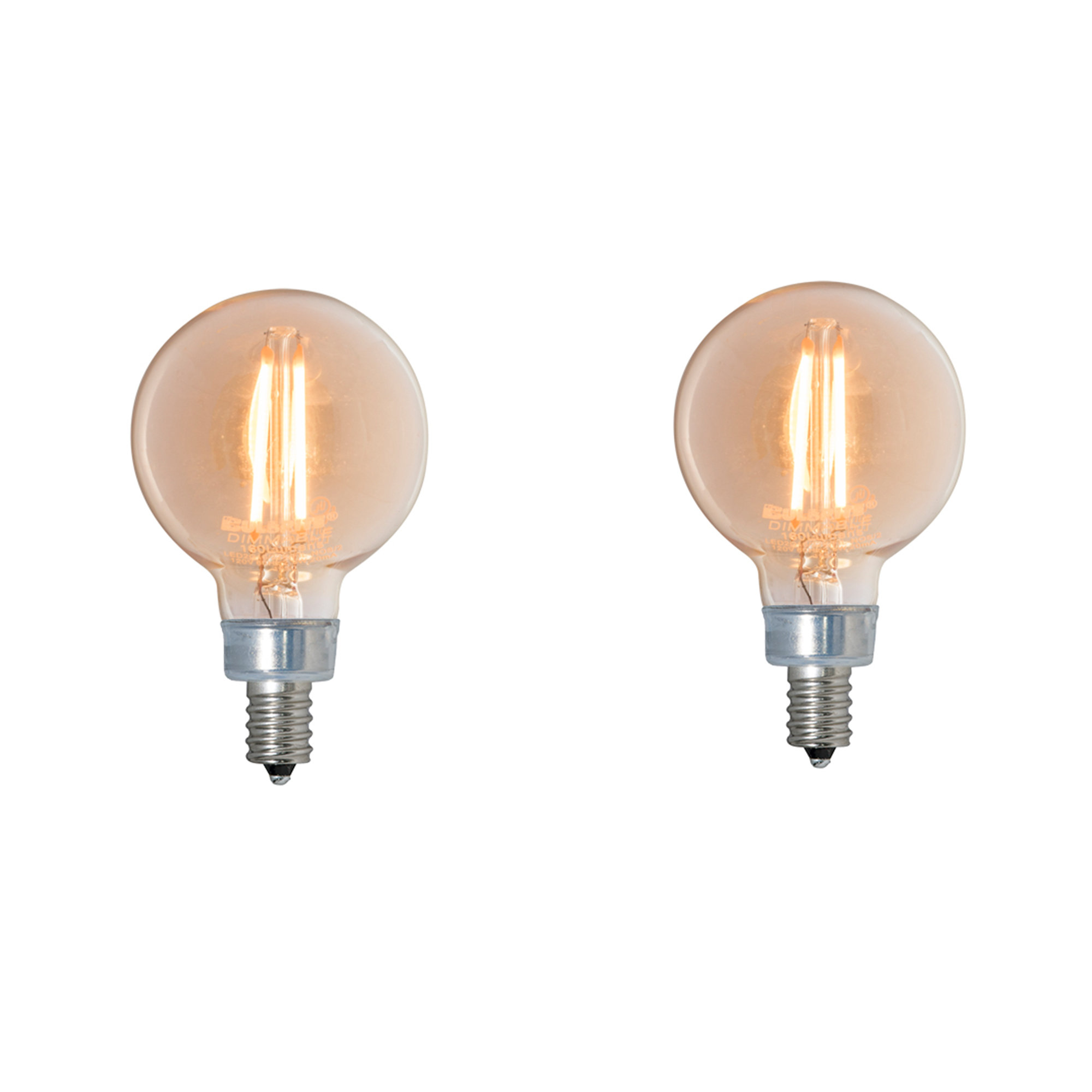 Bulbrite Industries 2 5w E12 Dimmable Led Globe Light Bulb Wayfair