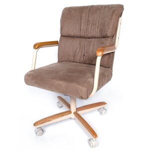 Mid-Back Dining Caster Chair with Arms