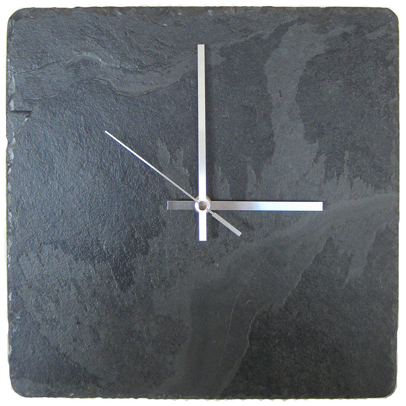 Platters Slate Square Slate Wall Clock & Reviews Wayfair.co.uk