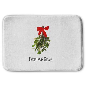 Christmas Kisses Memory Foam Bath Rug