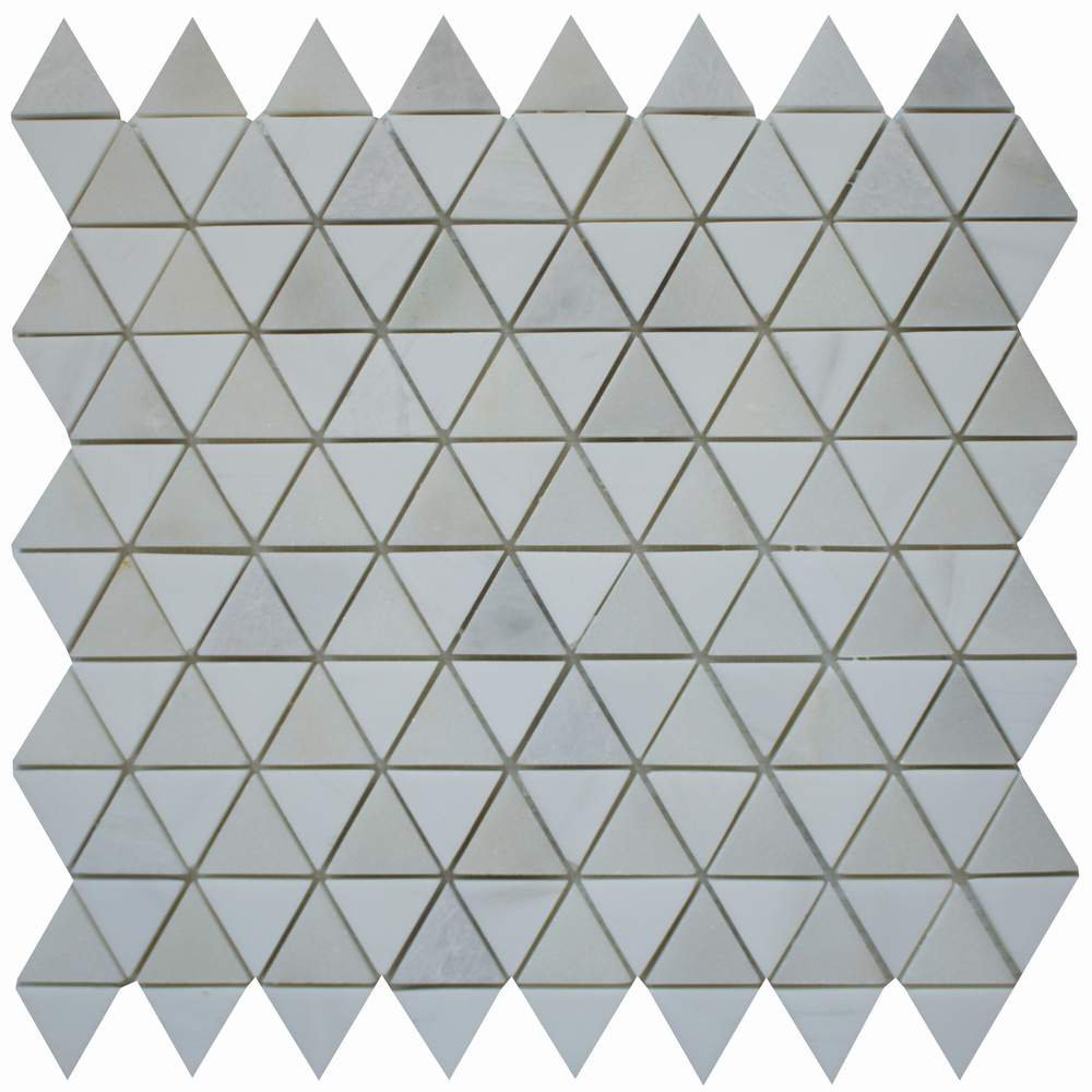 Diamantes 0 38 X Marble Mosaic Tile In White Calacatta Diamantes 0 38 X Marble Mosaic Tile In White Calacatta